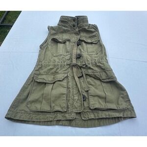 Abercrombie & Fitch Women's Utility‎ Vest Green Military Jacket size XS